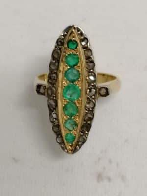 Smaragd – Ring Art Déco