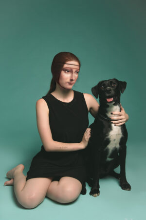 Gottfried PAMMER „Leonardo, Mädchen mit dem Hermelin (Hund)“