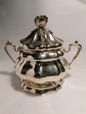 Zuckerdose, Silber 800, Österreich um 1900